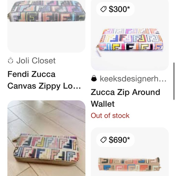 ❤️TRADED❤️Fendi zucca logo long zip organizer wallet pink blue black nude loved - Picture 15 of 16